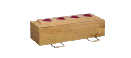 Kindersarg 95cm Erle, Herzen